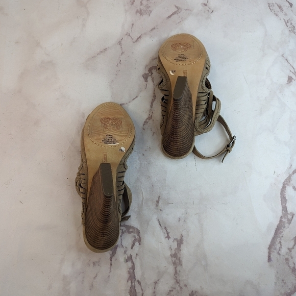 Vince Camuto Bootie Womens 12 42 Ankle Cage Strappy Jamil Braided Suede Shoes - Picture 5 of 11